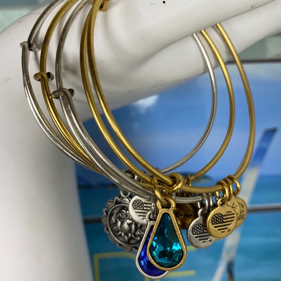 Alex and Ani 4 charm bracelet bundle - Picture 3 of 16